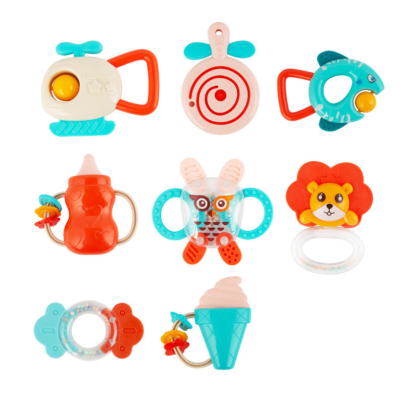 Newborn Baby Rattle Toy Training Can Chew Teether
