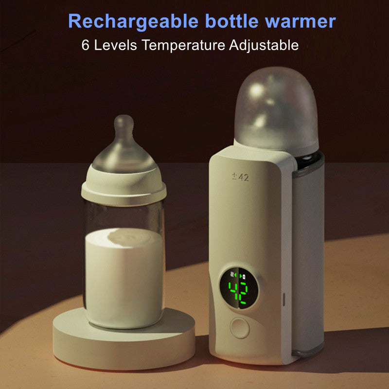 Baby Bottle Warmer Portable – USB Rechargeable Constant Heat
